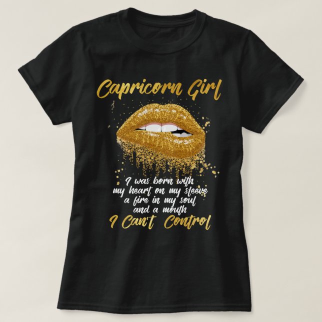 Camiseta Soy un capricornio Chica Camisas divertidas Cumple (Diseño del anverso)