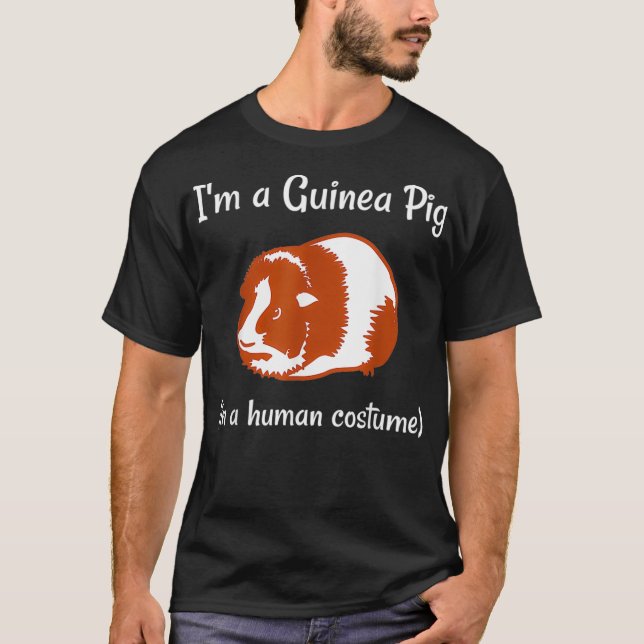 Camiseta Soy un cerdo guineano con un disfraz humano (Anverso)