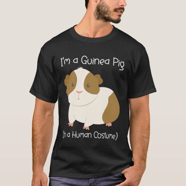 Camiseta Soy un cerdo guineano con un traje humano (Anverso)