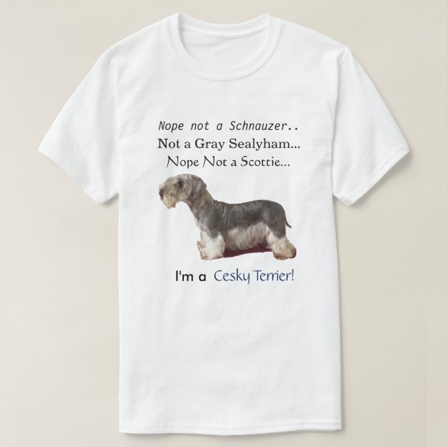 Camiseta Soy un Cesky Terrier (Diseño del anverso)