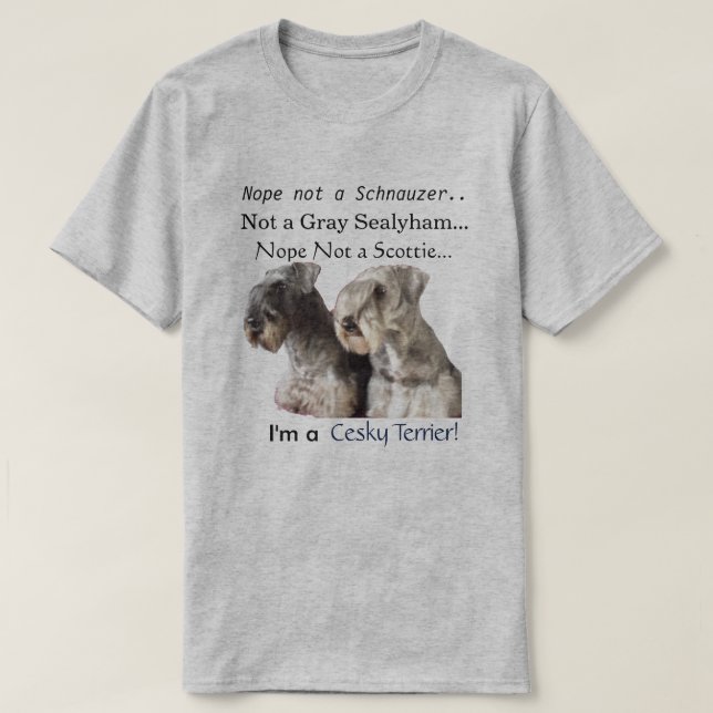 Camiseta Soy un Cesky Terrier (Diseño del anverso)