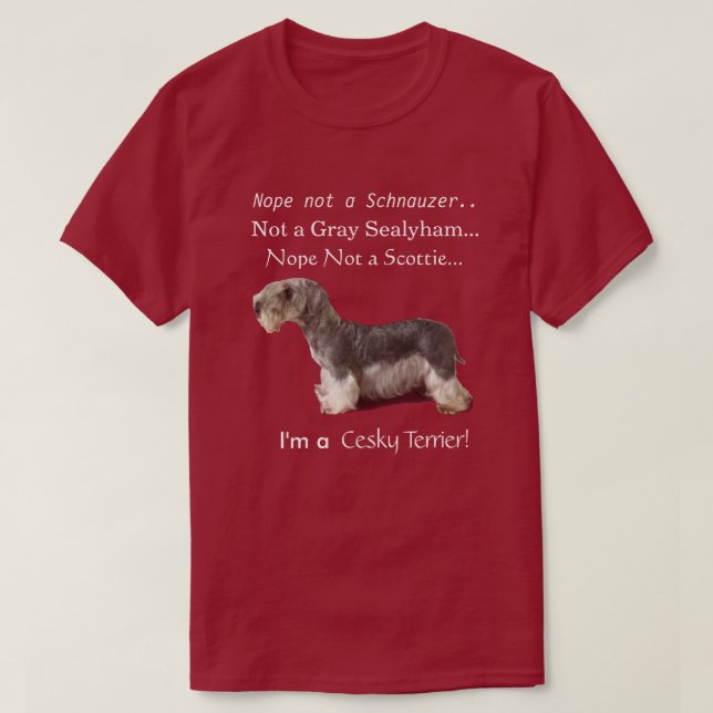 Camiseta Soy un Cesky Terrier (Diseño del anverso)