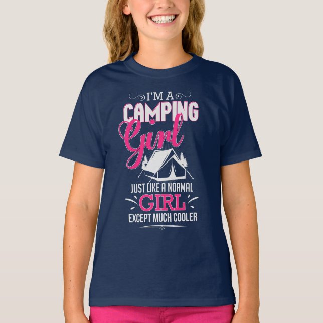 Camiseta Soy un Chica de camping divertido campista de carp (Anverso)