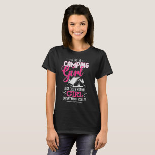 Camiseta Soy un Chica de camping gracioso campanario de car
