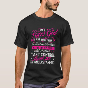 Camiseta Soy un Chica de Pisces Cumpleaños Astrología de Ró