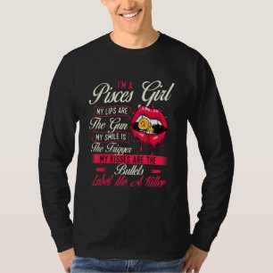 Camiseta Soy un Chica de Pisces Símbolo de Astrología Cumpl