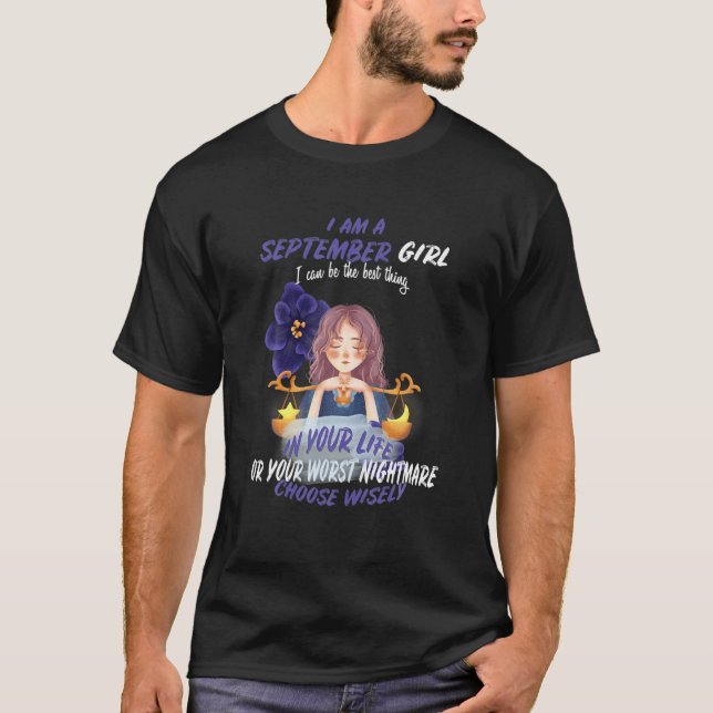 Camiseta Soy un Chica de septiembre asombroso Escorpio grac (Anverso)
