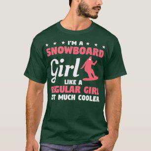 Camiseta Soy un Chica de Snowboard como un Chica regular pe