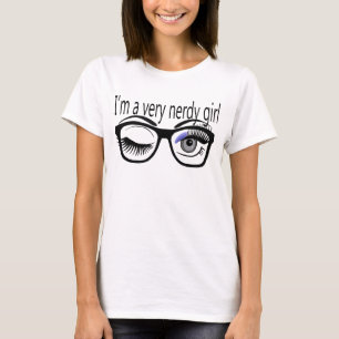 Camiseta Soy un Chica muy Nerdy con Sombra de Ojos Periwink