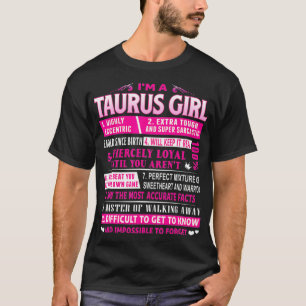 Camiseta Soy un Chica Taurus Cumpleaños