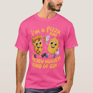 Camiseta Soy un chico de pizza y nuggets de pollo divertido