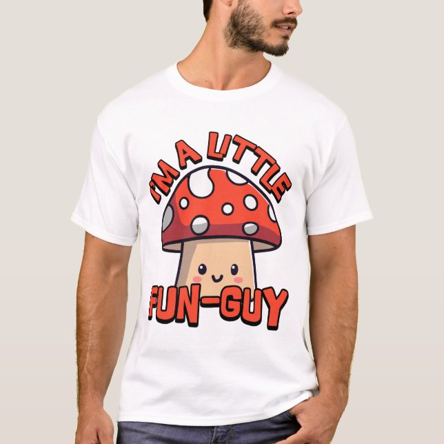Camiseta ¡Soy un chico divertido! Personalizado Cute Mushro (Anverso)