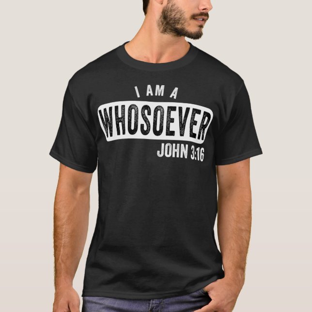 CAMISETA SOY UN CHRISTIANO DE LA VINTAJA JOHN 316. (Anverso)