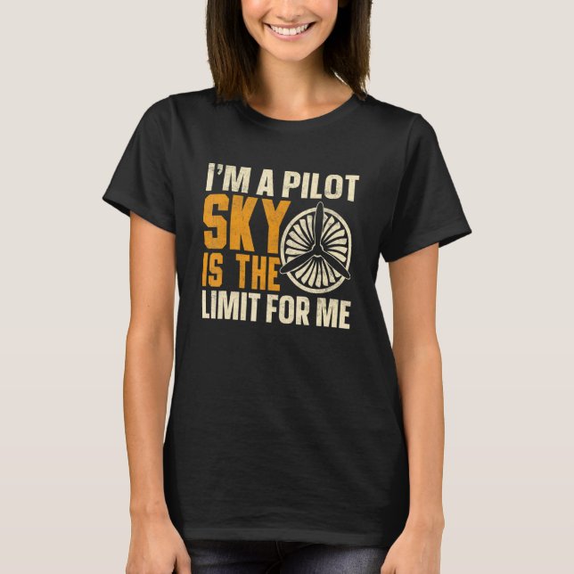 Camiseta Soy un cielo piloto es el avión de aviación de lím (Anverso)