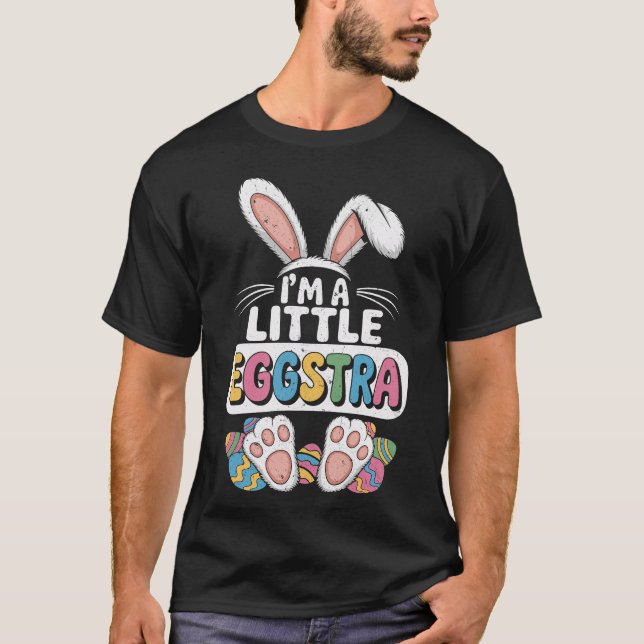 Camiseta Soy un conejito de Pascua un poco Eggstra lindo (Anverso)