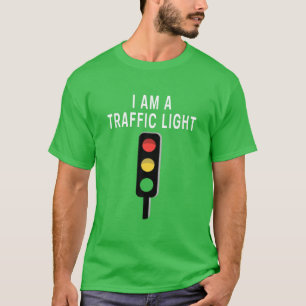 Camiseta Soy Un Cos De Luz Verde De Tráfico Divertido De L