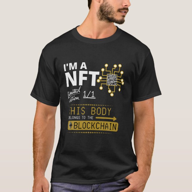 Camiseta Soy un Crypto Body Blockchain de edición limitada  (Anverso)