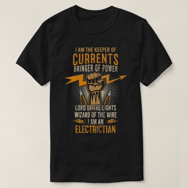 Camiseta Soy Un Cuidador De Corrientes Electricistas G (Diseño del anverso)