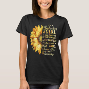 Camiseta Soy un cumpleaños de girasol Chica de septiembre
