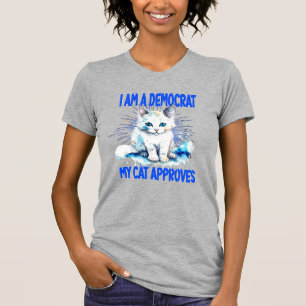 Camiseta Soy un demócrata: mi gato aprueba