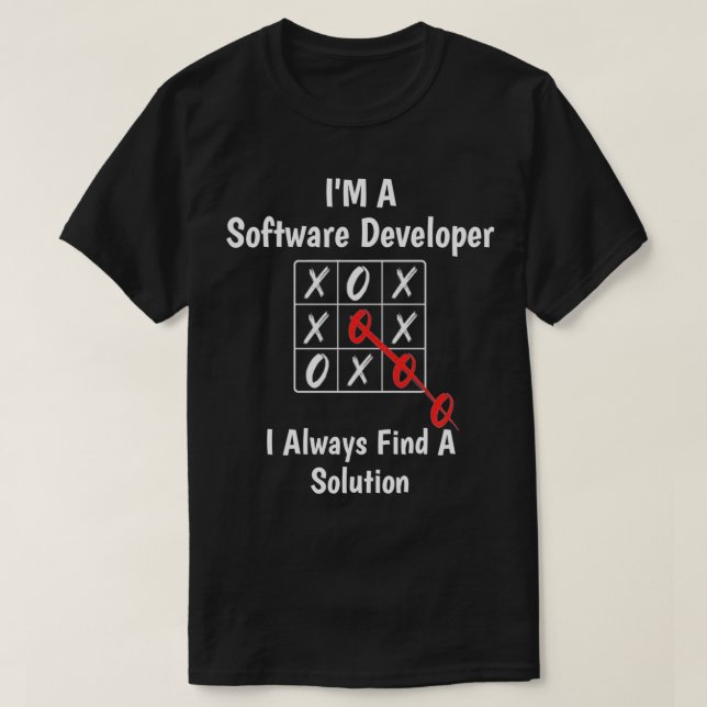 Camiseta Soy un desarrollador de software y siempre encuent (Diseño del anverso)
