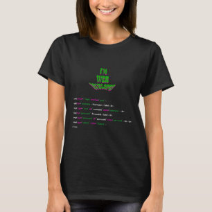 Camiseta soy un desarrollador web Funny Coder Programmer