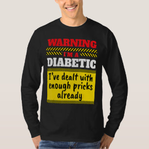 Camiseta Soy un diabético en pacientes con azúcar en diabét