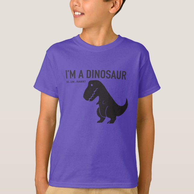 Camiseta Soy un dinosaurio (Anverso)