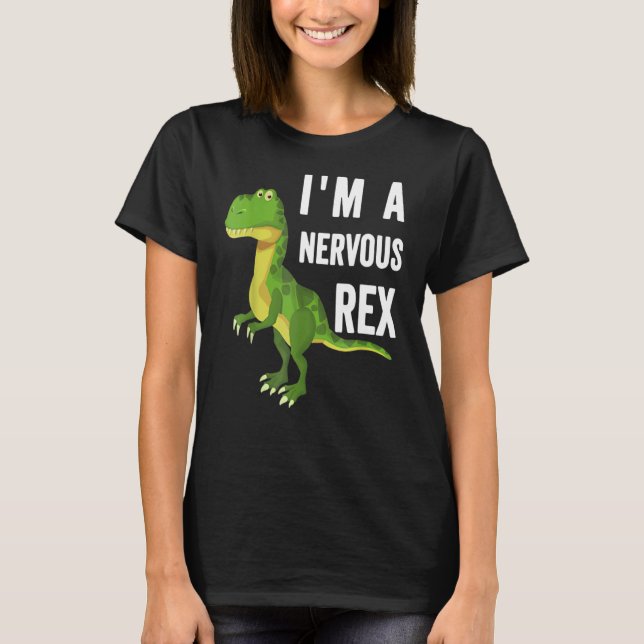 Camiseta Soy un disfraz de Rex Dinosaurio Nervioso (Anverso)