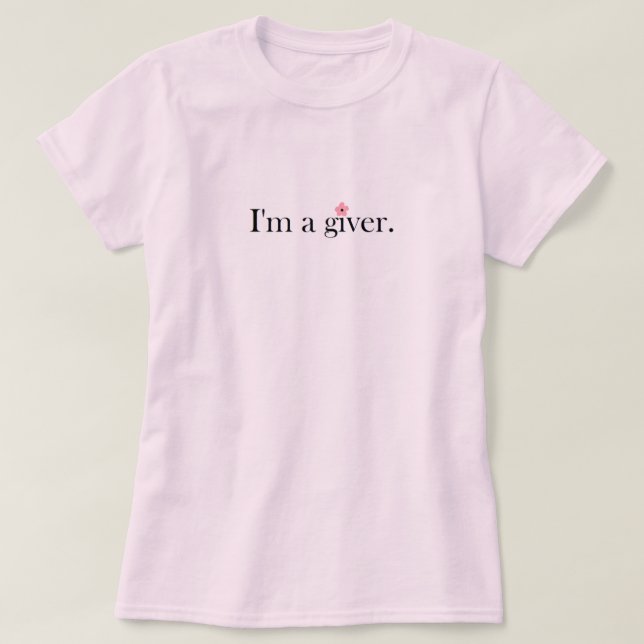 Camiseta Soy un donante (Diseño del anverso)