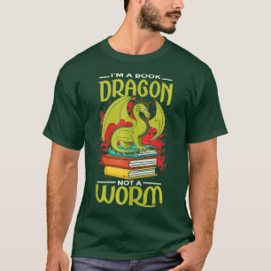 Camiseta Soy un dragón de libros, no un bibliotecario amant