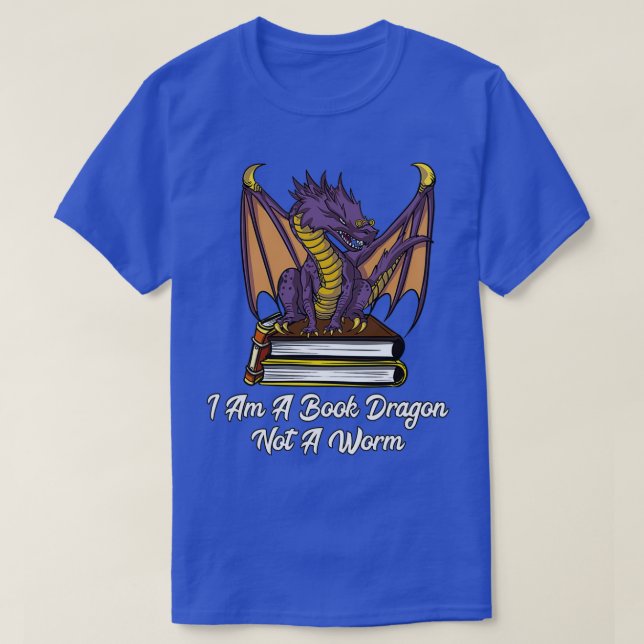 Camiseta Soy Un Dragón De Libros No Un Gusano 1 (Diseño del anverso)