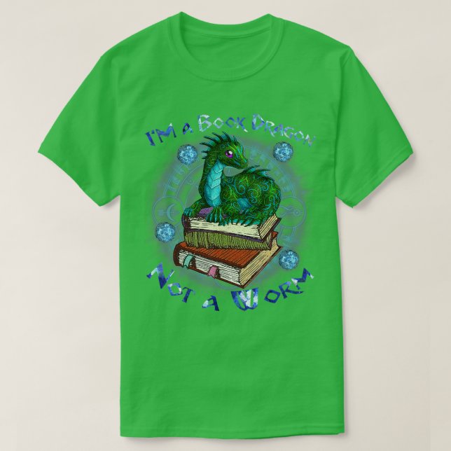 Camiseta Soy Un Dragón De Libros No Un Ladrón De Libros Gra (Diseño del anverso)