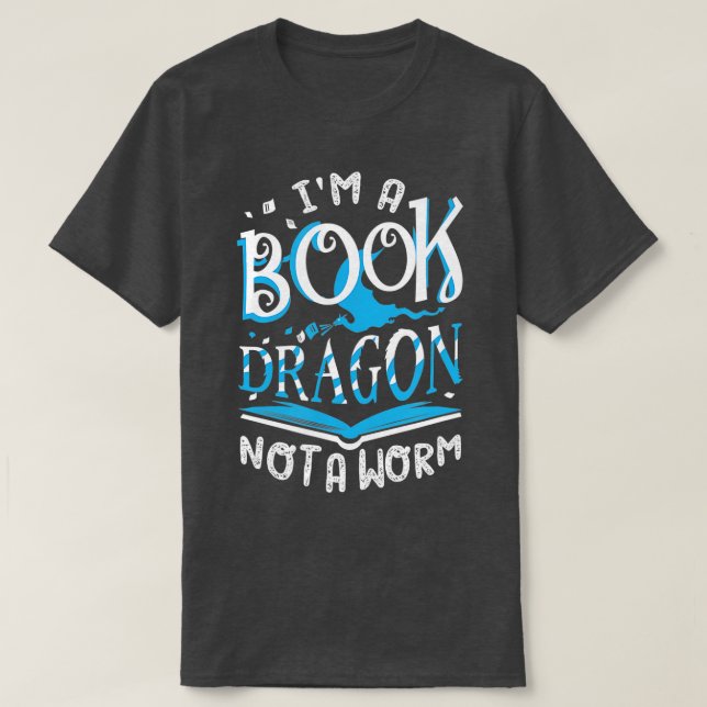 Camiseta Soy Un Dragón De Libros No Un Mundo De Disfraces D (Diseño del anverso)