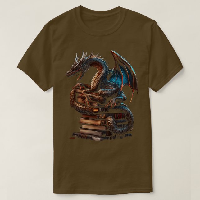 Camiseta Soy Un Dragón Del Libro No Un Gusano Divertido Lec (Diseño del anverso)