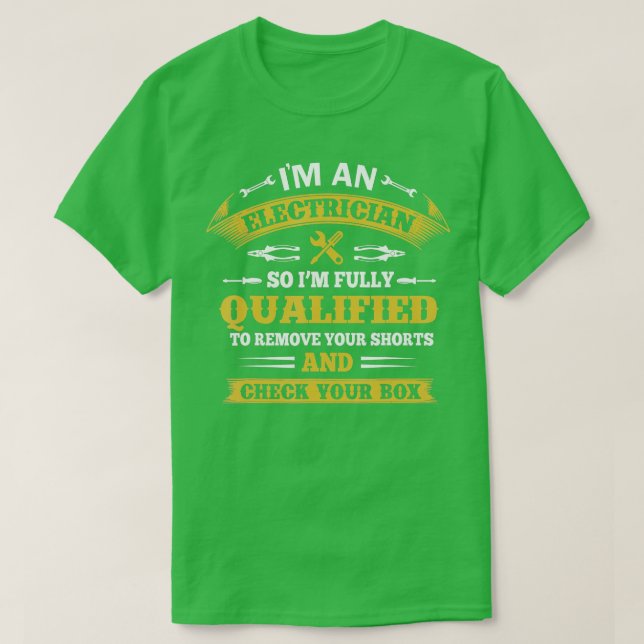 Camiseta Soy Un Duelo Electricista Gracioso (Diseño del anverso)