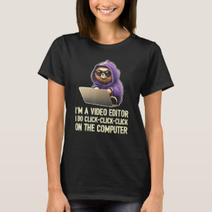Camiseta Soy un editor de vídeo Yo hago clic en Hacer clic