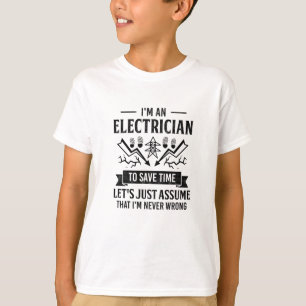 Camiseta Soy un electricista para ahorrar tiempo-electricid