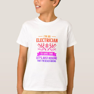Camiseta Soy un electricista para ahorrar tiempo-electricid