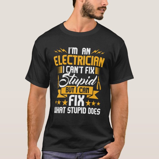 Camiseta Soy un eléctrico Lineman que usa Wireman Electric (Anverso)