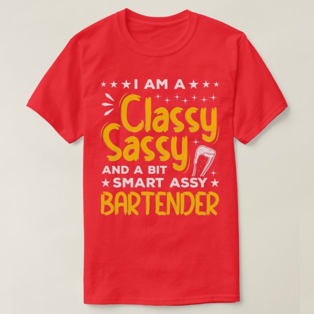 Camiseta Soy Un Elegante Barman De Ensayo Y Un Poco Intelig (Diseño del anverso)