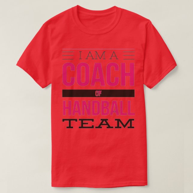 Camiseta Soy un entrenador del equipo de balonmano (Diseño del anverso)