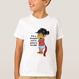 Camiseta soy un escorpión que usted es punto es inválido