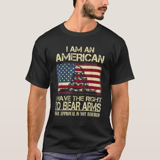 Camiseta Soy Un Estadounidense Y Tengo Derecho A Llevar Bra (Anverso)