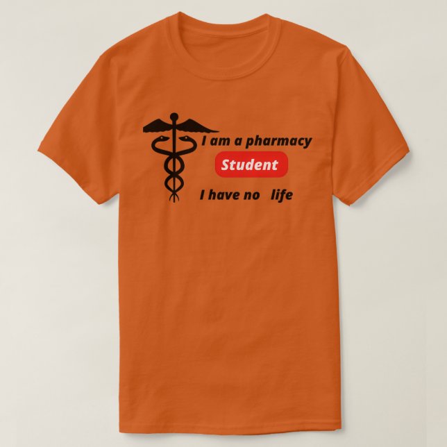 Camiseta Soy un estudiante de farmacia, no tengo un refresc (Diseño del anverso)