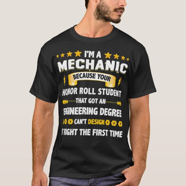 Camiseta Soy Un Estudiante De Mecánica Que Obtuvo Una Ingen (Anverso)