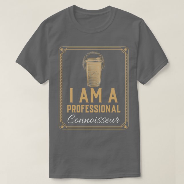 Camiseta Soy un experto profesional en café 2 (Diseño del anverso)
