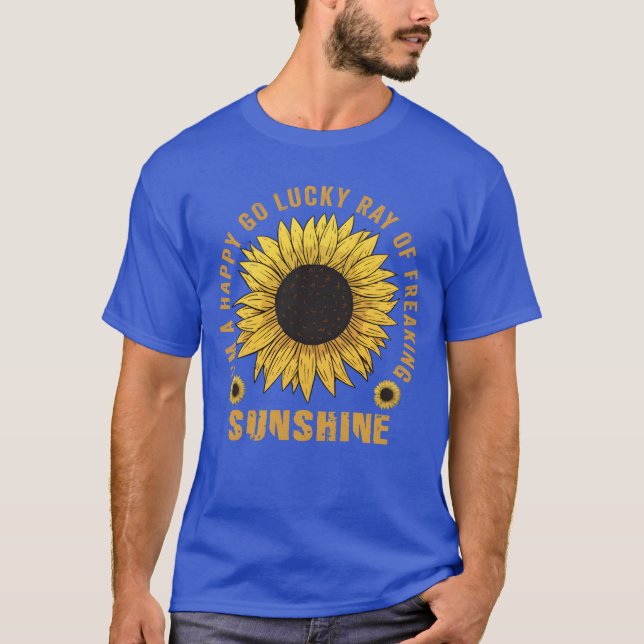 Camiseta Soy Un Feliz Go Lucky Ray De La Retro De SunShine. (Anverso)