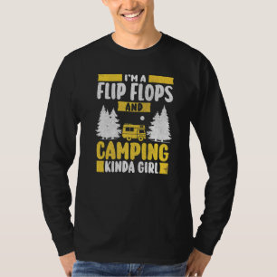 Camiseta Soy un Flip Flops y una autocaravana de Chica Camp