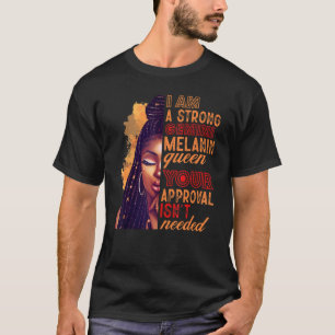 Camiseta Soy un fuerte Gemini Melanin Reina Zodiac Black Wo